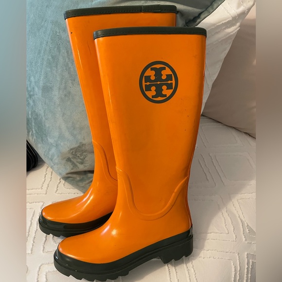 🧡 Tory Burch tall rain boots 🧡 - Picture 1 of 4